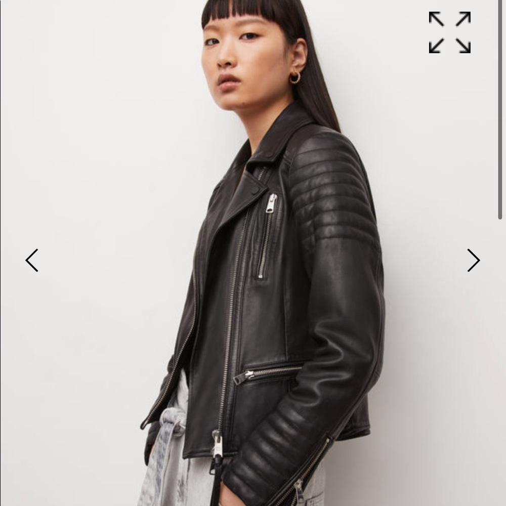 All Saints leather jacket size 38
